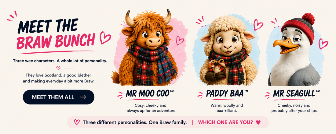 Meet the Braw Bunch™: The Scottish Characters Bringing a Wee Bit of Personality to Braw Gifts™