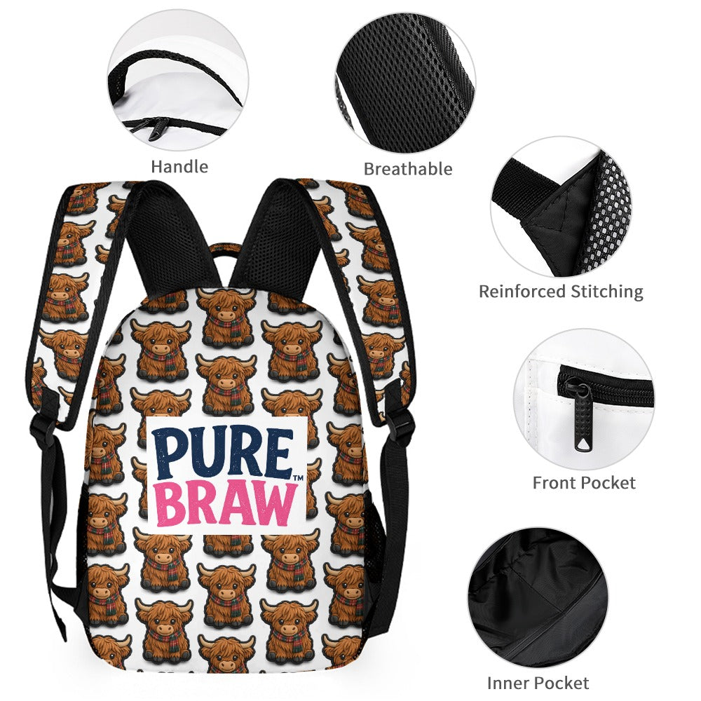 Mc Moo Coo™ 3-Piece School Set – Backpack, Lunch Bag & Pencil Case