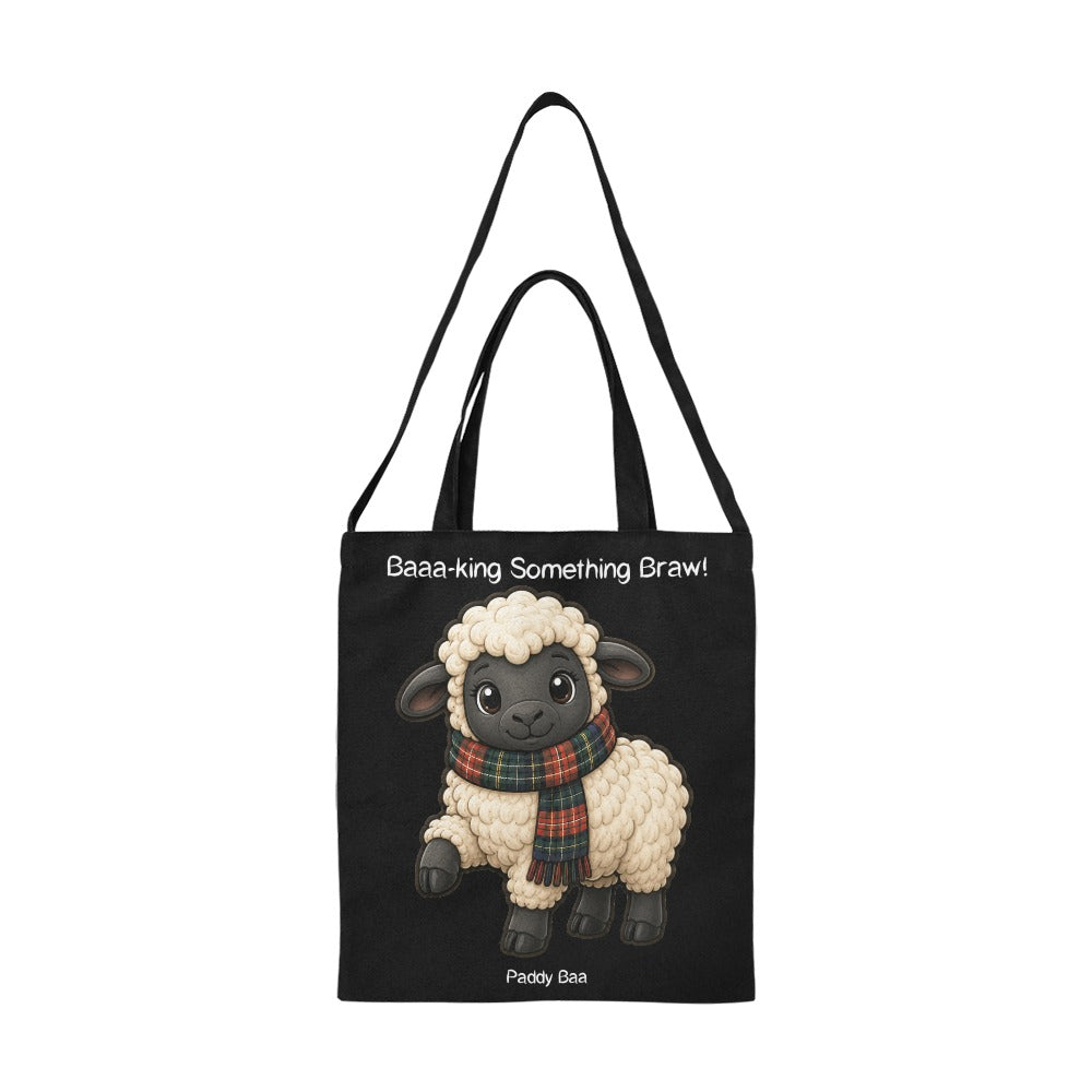 Paddy Baa™ “Baaa-king Something Braw!” Canvas Tote Bag