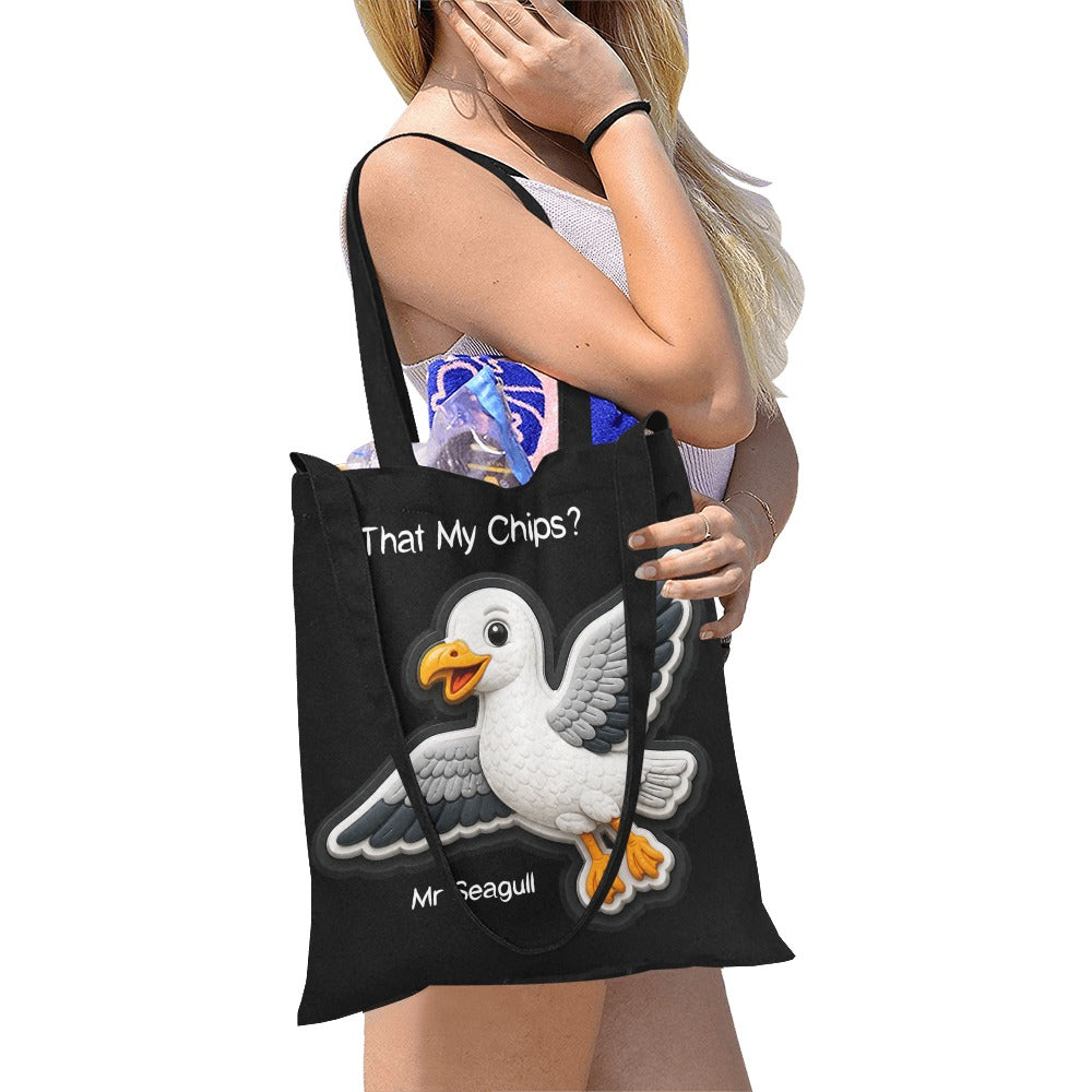 Mr Seagull™ "Is that my Chips?" Canvas Tote Bag