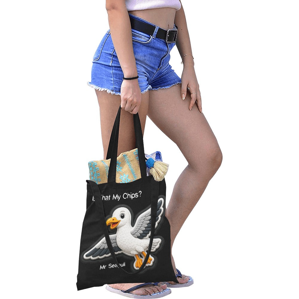 Mr Seagull™ "Is that my Chips?" Canvas Tote Bag