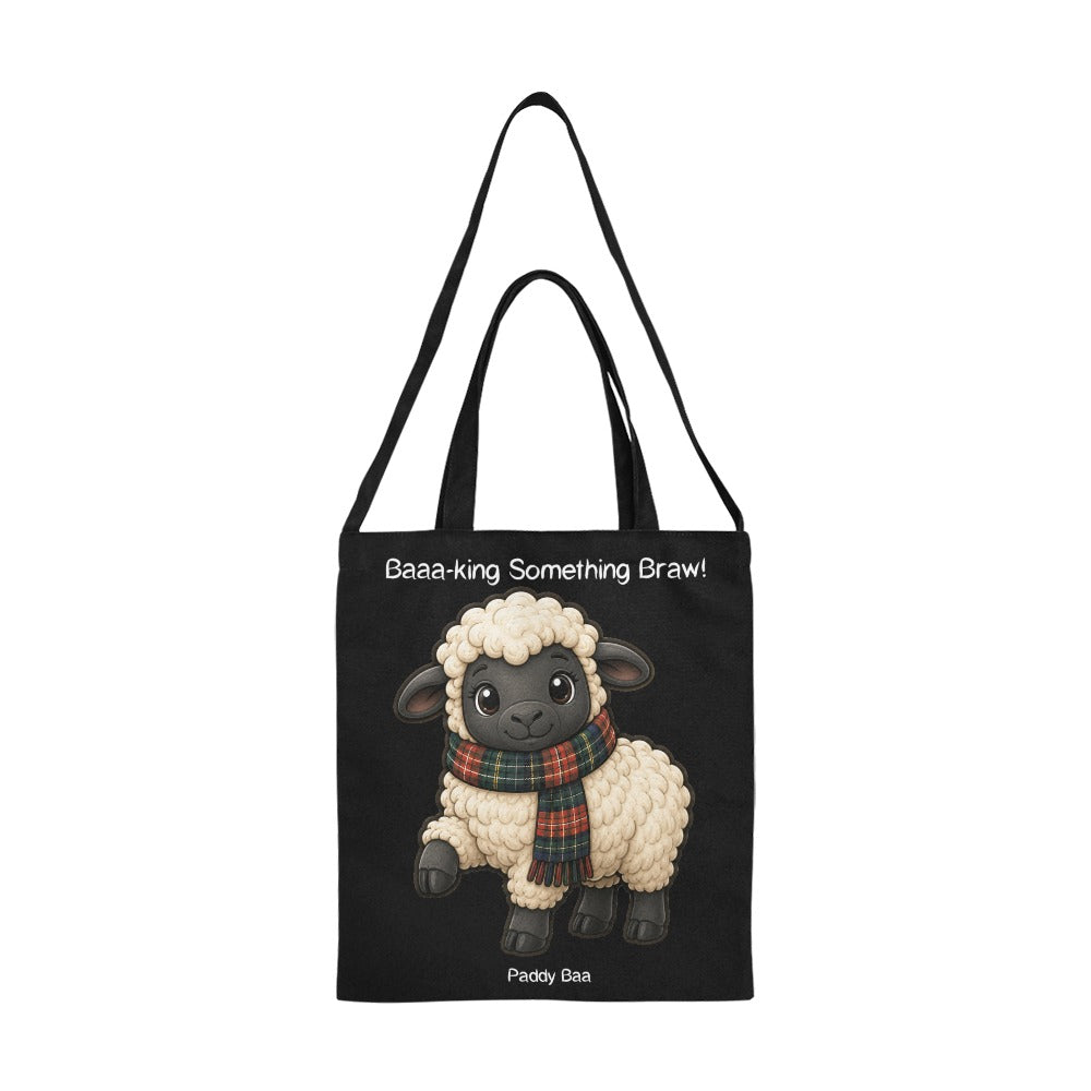 Paddy Baa™ “Baaa-king Something Braw!” Canvas Tote Bag