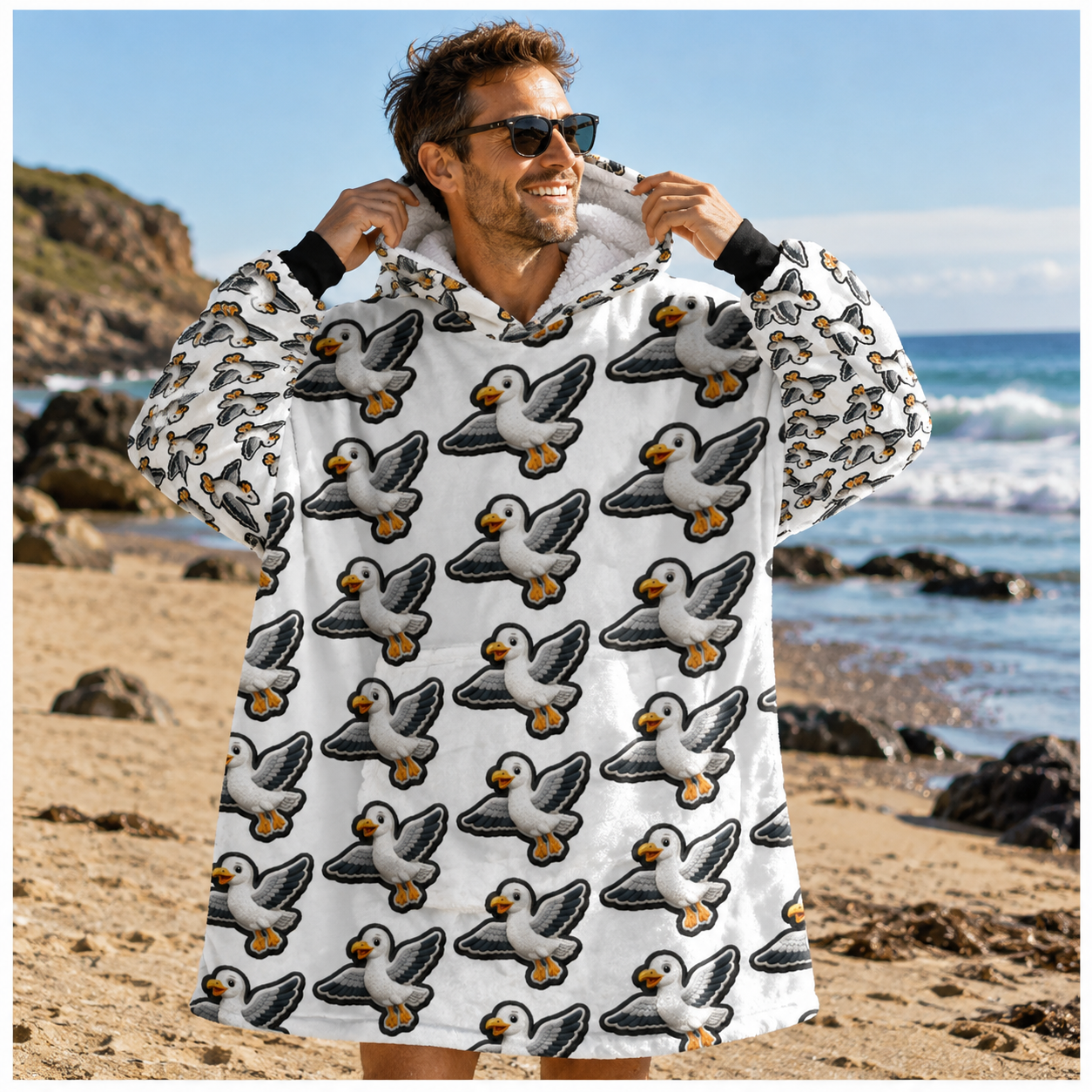 Pure Braw™ Steven Seagull Blanket Hoodie - Adult - 🌍 FREE Worldwide Shipping
