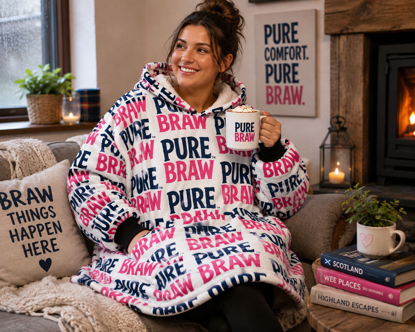 Pure Braw™  Bold Adult Oversized Hoodie Blanket