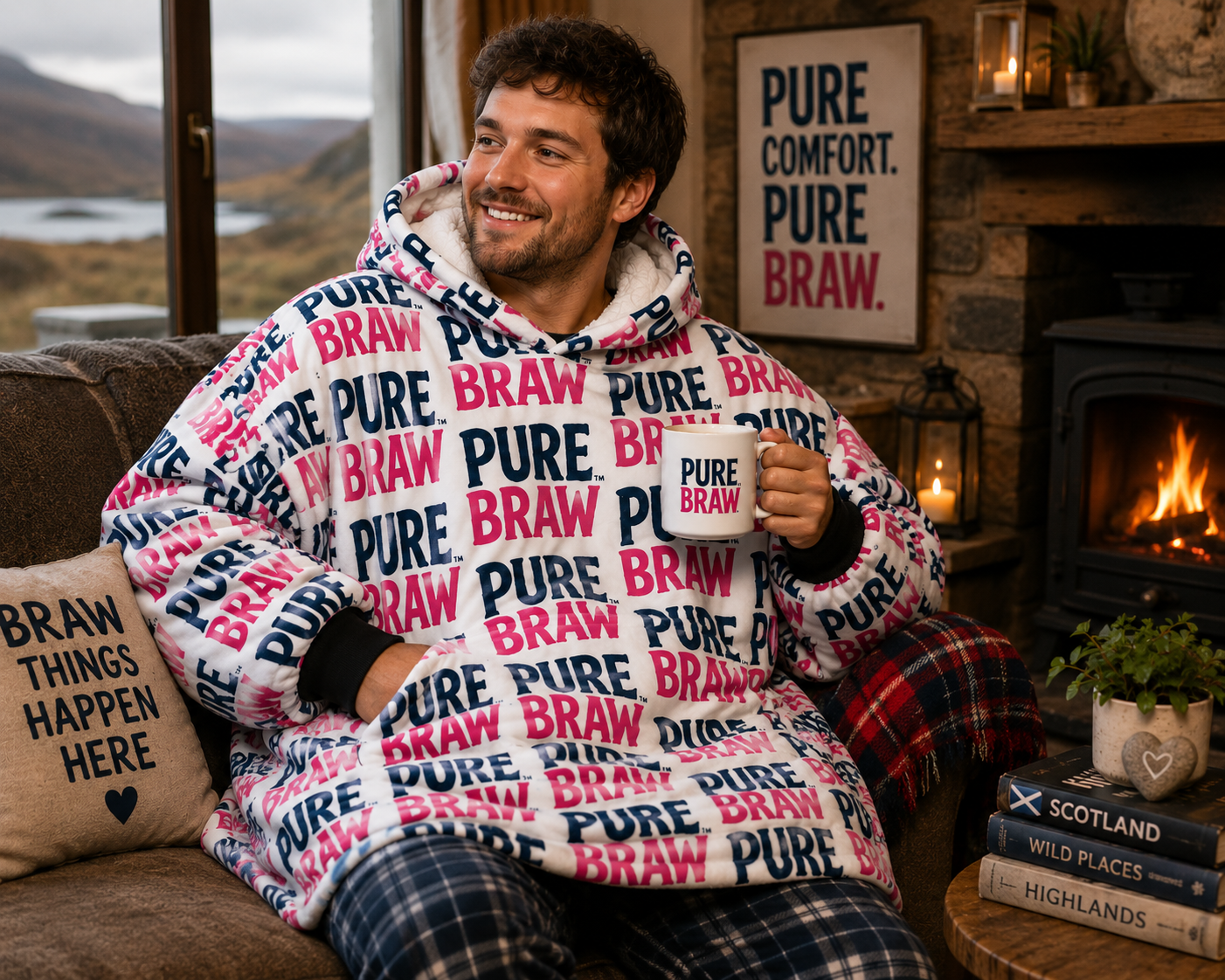 Pure Braw™  Bold Adult Oversized Hoodie Blanket