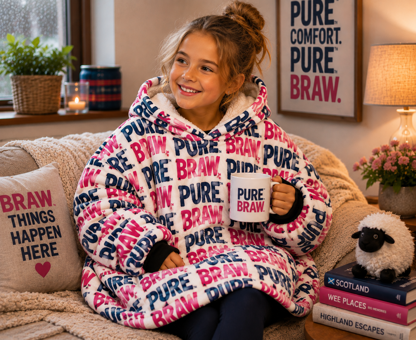 Pure Braw™ Bold - Kids Oversized Blanket Hoodie