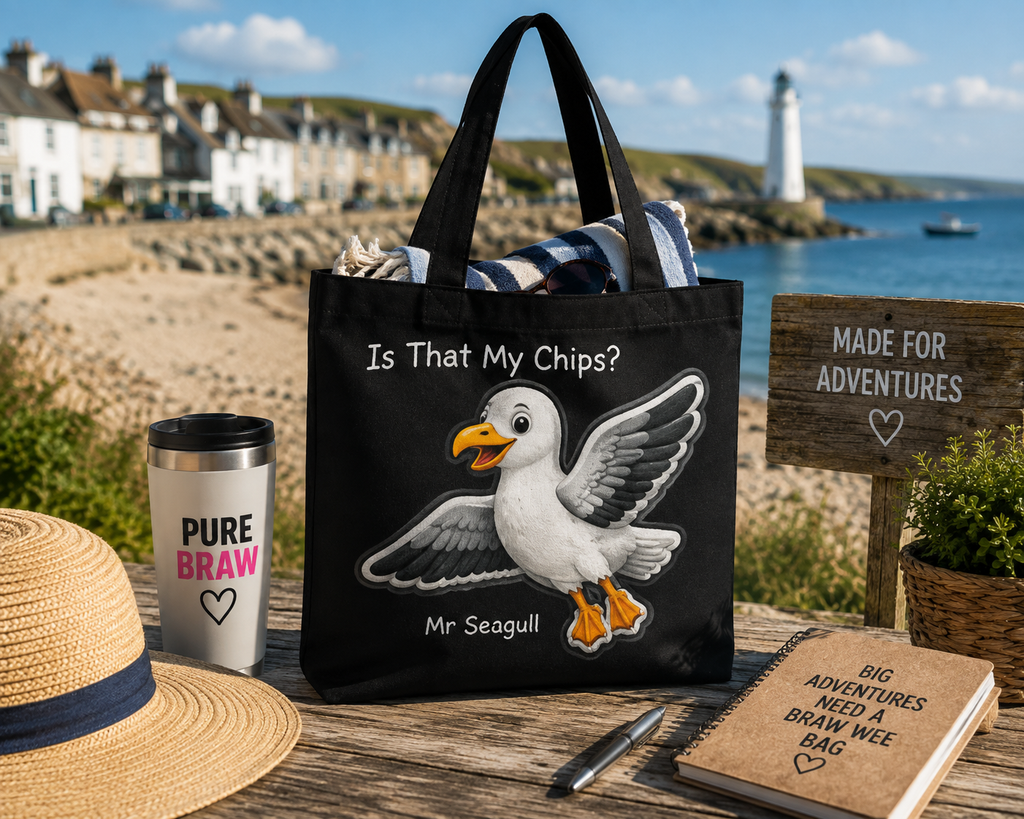 Mr Seagull™ "Is that my Chips?" Canvas Tote Bag