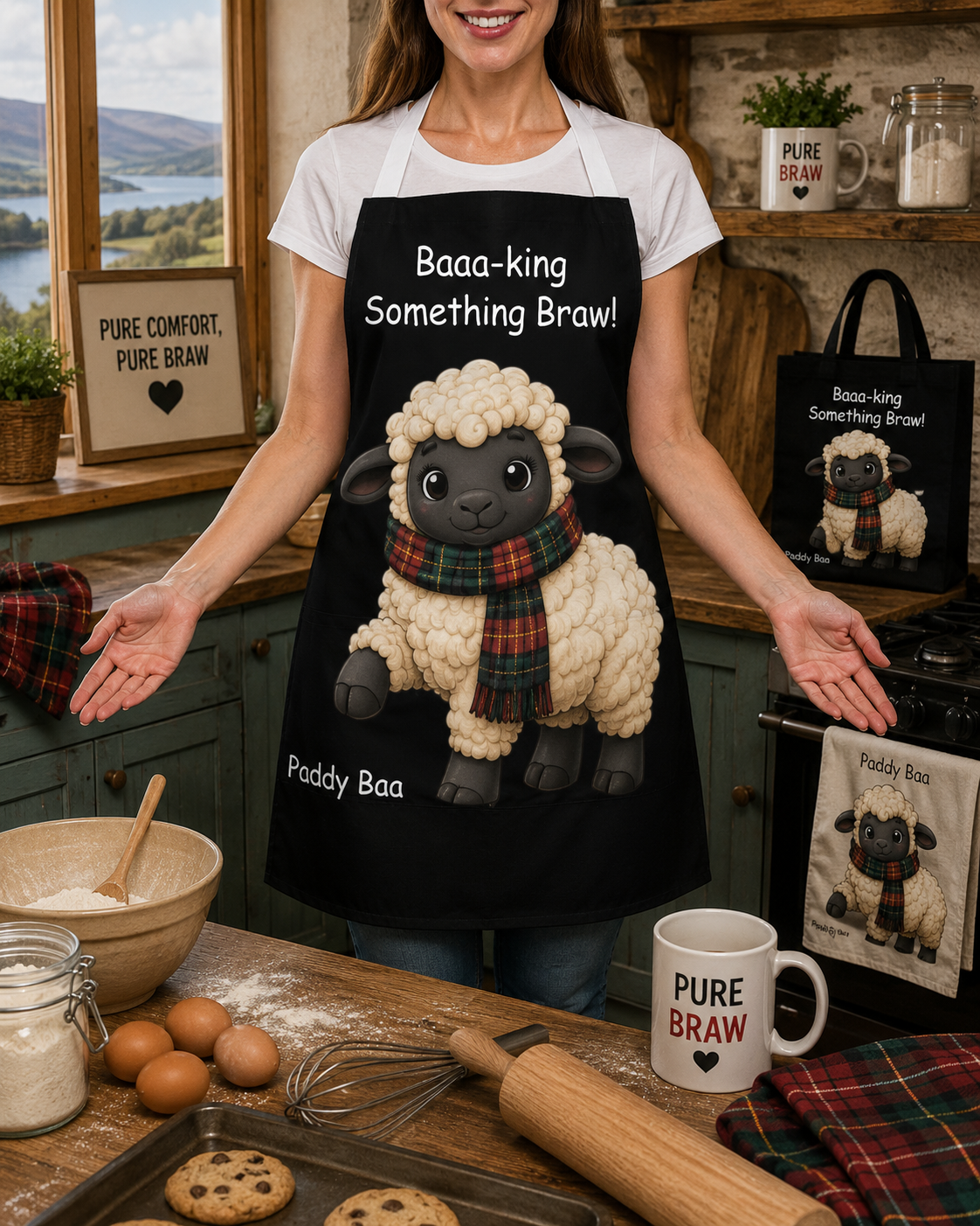 Paddy Baa™ “Baaa-king Something Braw!” Apron