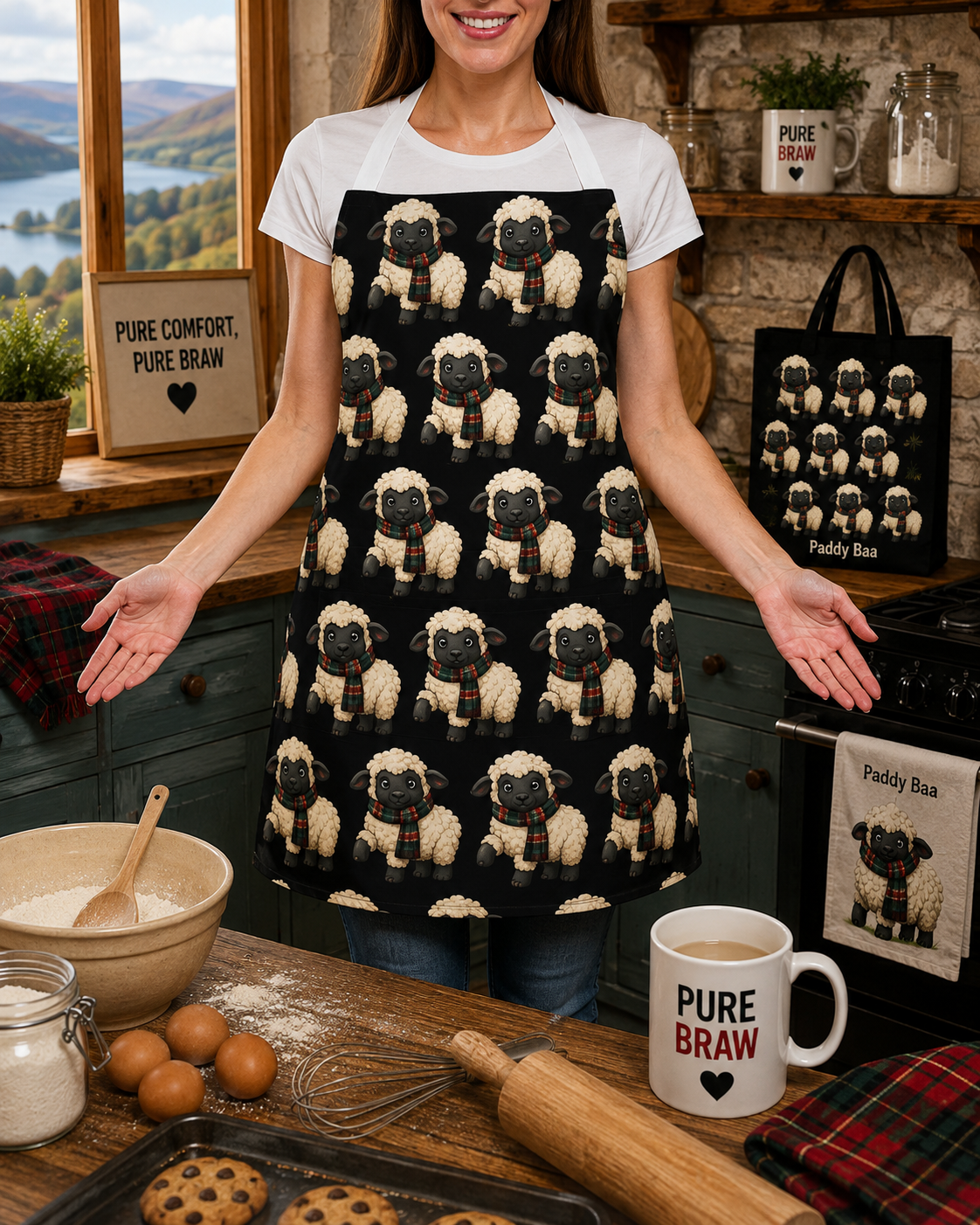 Paddy Baa™ Flock of Sheep Apron
