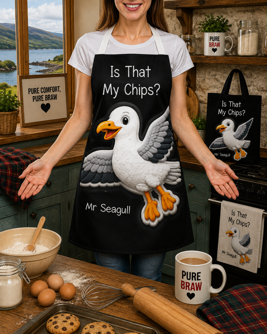 Mr Seagull™ “Is That My Chips?” Apron