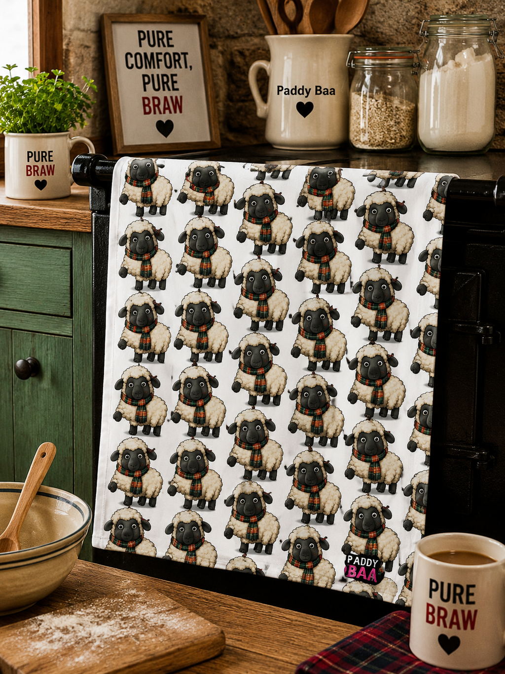 Paddy Baa™ Flock of Sheep Tea Towel