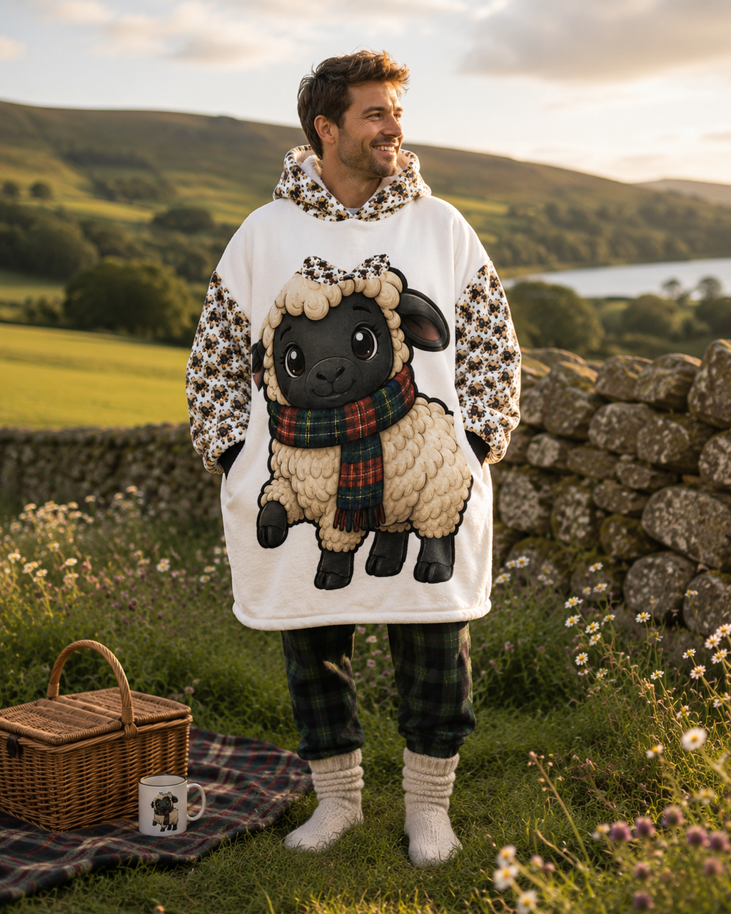 Pure Braw™ Paddy Baa Blanket Hoodie - Adult - 🌍 FREE Worldwide Shipping