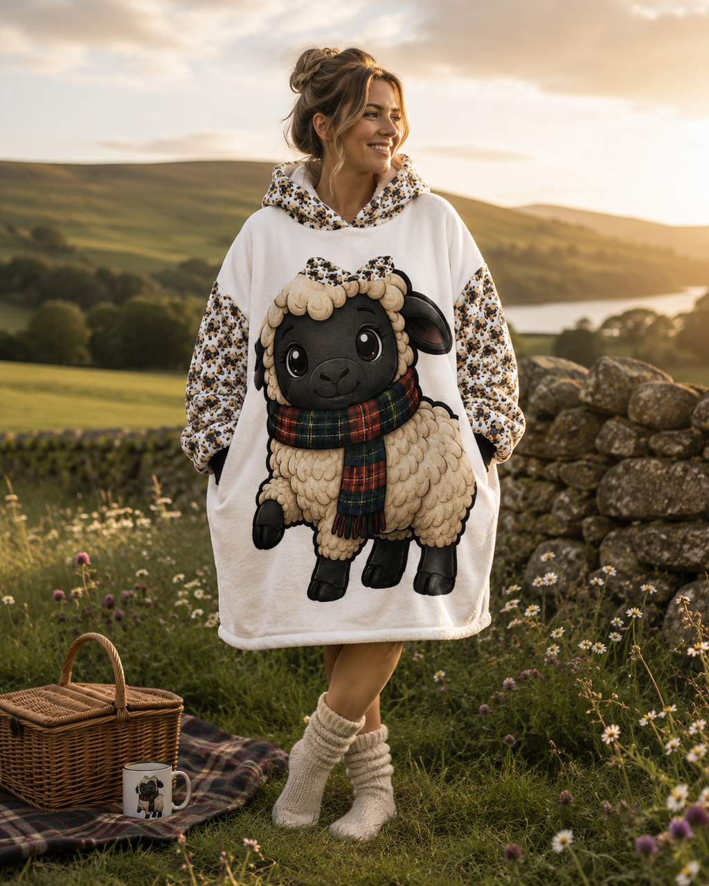 Pure Braw™ Paddy Baa Blanket Hoodie - Adult - 🌍 FREE Worldwide Shipping