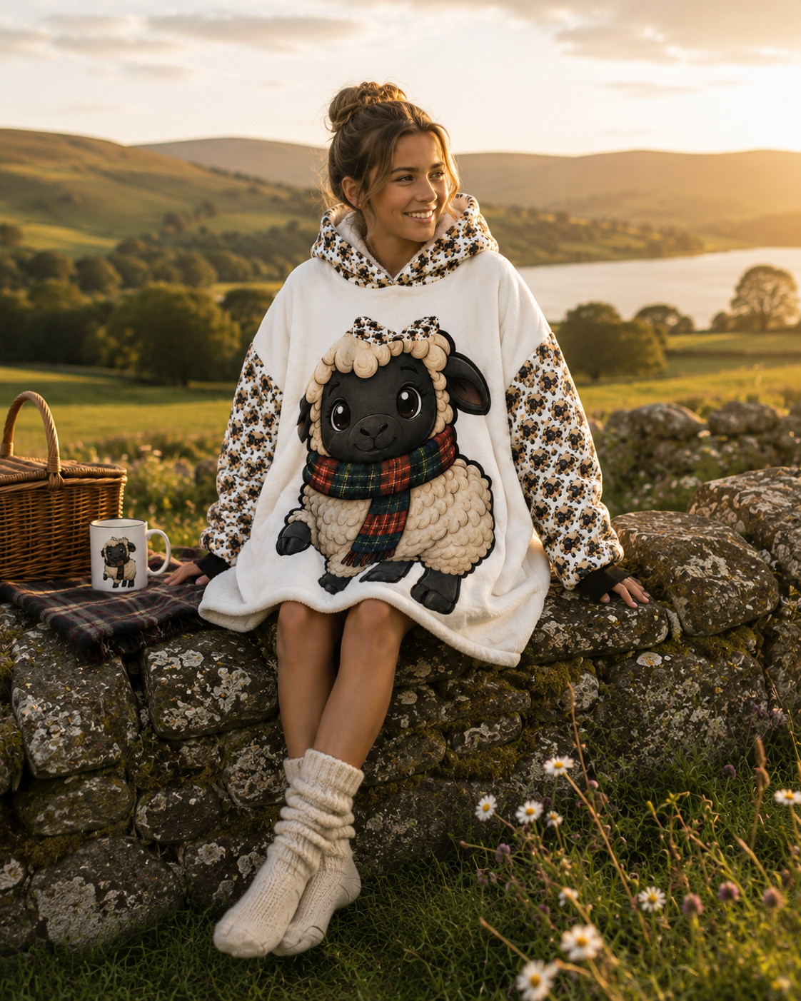 Pure Braw™ Paddy Baa Blanket Hoodie - Adult - 🌍 FREE Worldwide Shipping