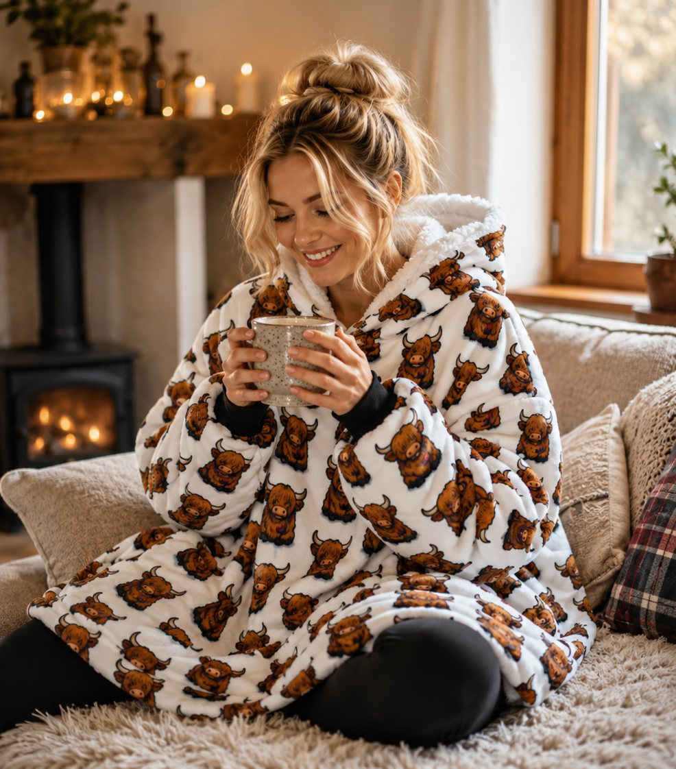 Pure Braw™ Moo Coo Blanket Hoodie - Adult - 🌍 FREE Worldwide Shipping