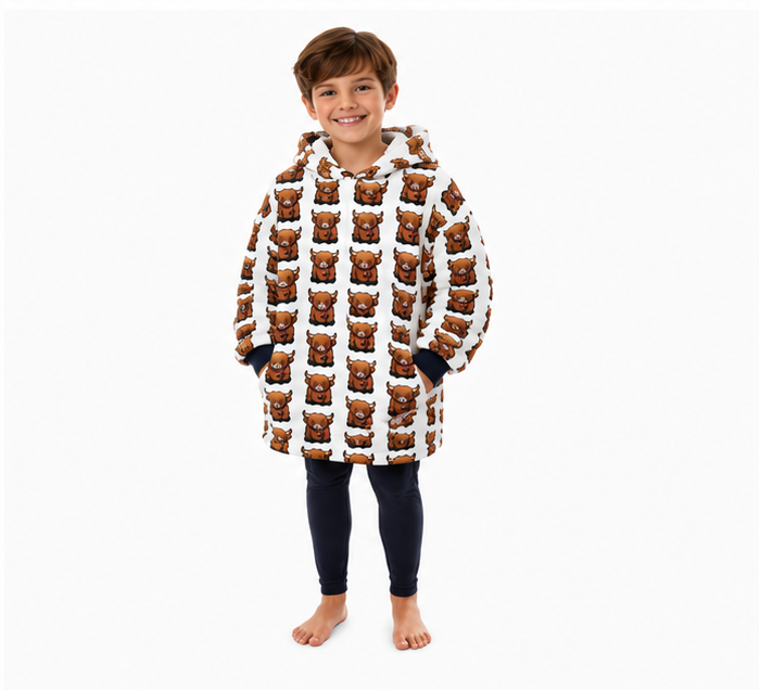 Pure Braw™ Moo Coo Blanket Hoodie - Kids 🌍 FREE Worldwide Shipping