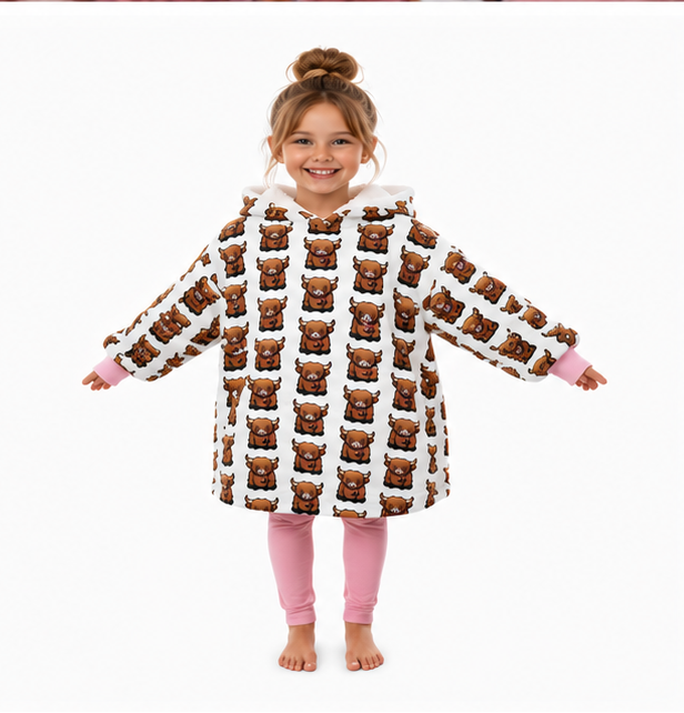 Pure Braw™ Moo Coo Blanket Hoodie - Kids 🌍 FREE Worldwide Shipping