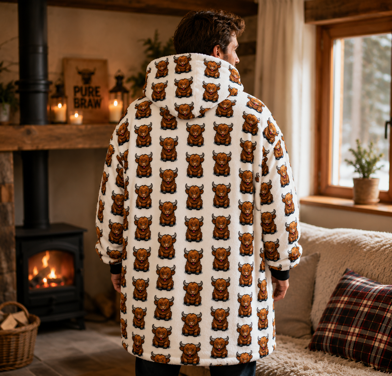 Pure Braw™ Moo Coo Blanket Hoodie - Men - 🌍 FREE Worldwide Shipping
