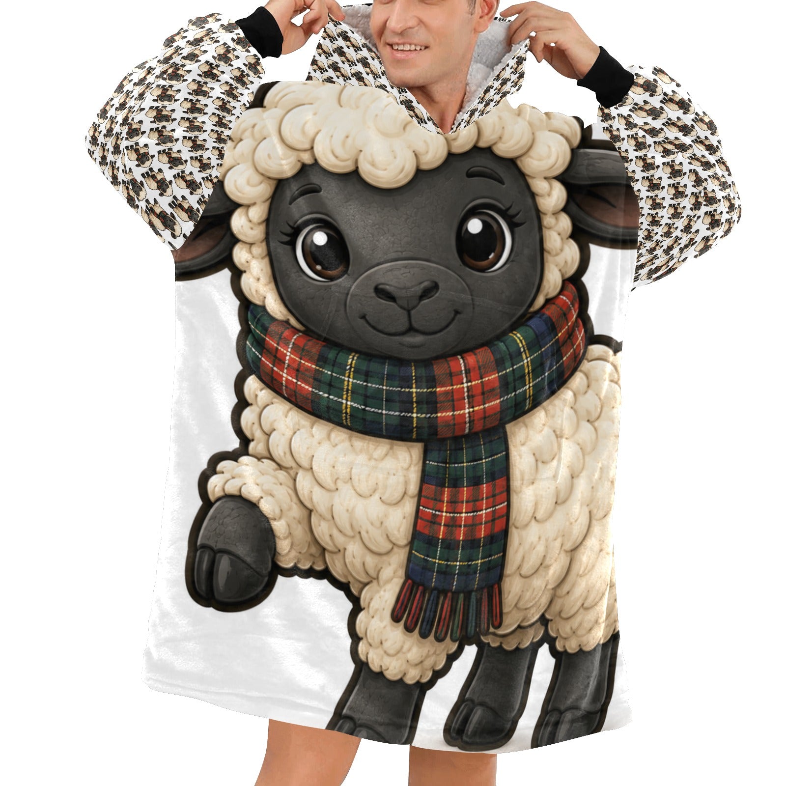 Pure Braw™ Paddy Baa Blanket Hoodie - Adult - 🌍 FREE Worldwide Shipping