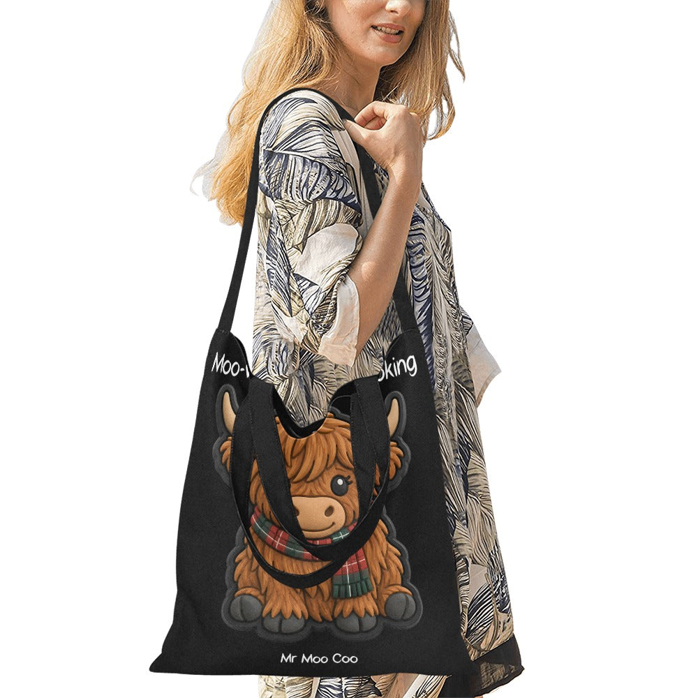 Mc Moo Coo™ Highland Cow Canvas Tote Bag
