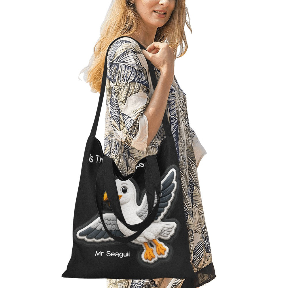 Mr Seagull™ "Is that my Chips?" Canvas Tote Bag